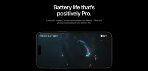 a cell phone with a screen and text