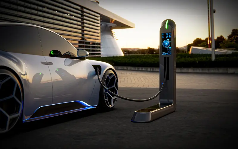Recharging electric vehicle.